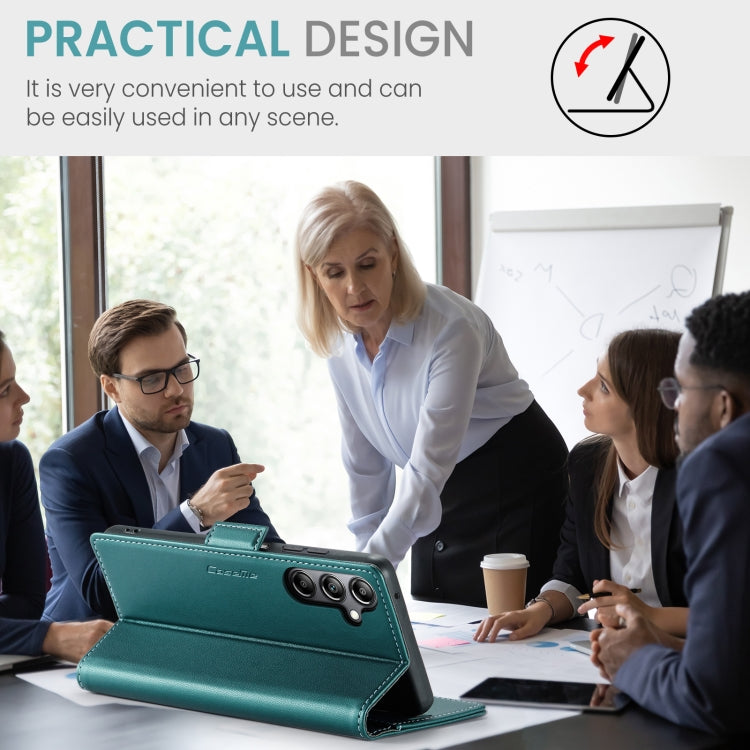 For Samsung Galaxy A05s CaseMe 023 Butterfly Buckle Litchi Texture RFID Anti-theft Leather Phone Case(Pearly Blue) by CaseMe