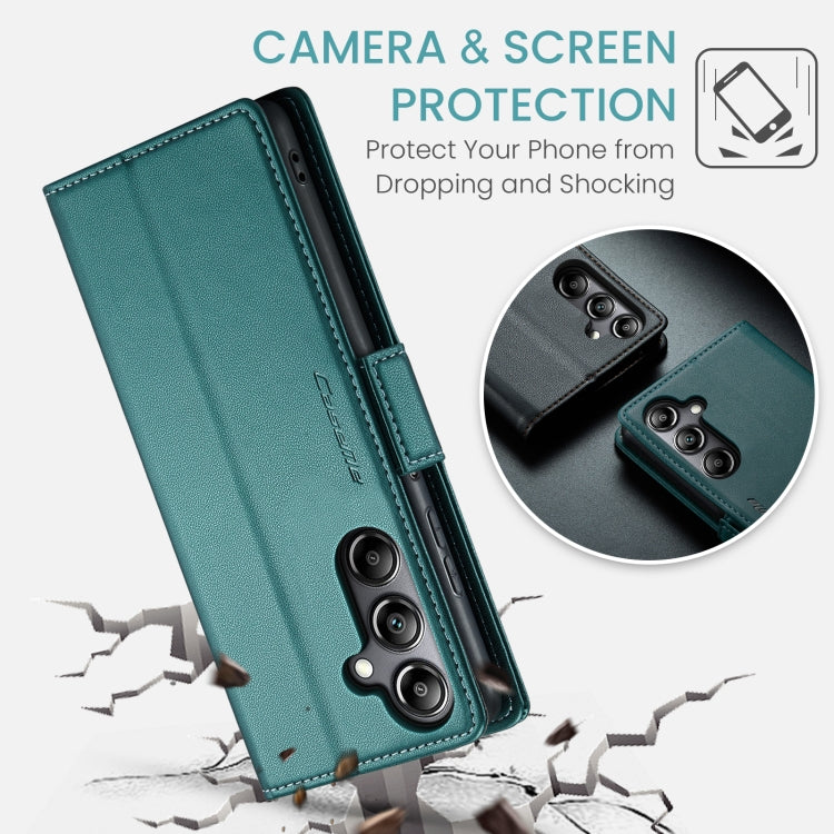 For Samsung Galaxy A05s CaseMe 023 Butterfly Buckle Litchi Texture RFID Anti-theft Leather Phone Case(Pearly Blue) by CaseMe