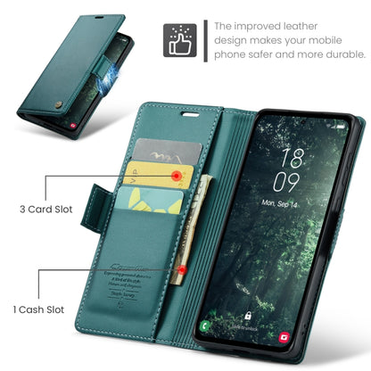 For Samsung Galaxy A35 5G CaseMe 023 Butterfly Buckle Litchi Texture RFID Anti-theft Leather Phone Case(Pearly Blue) by CaseMe