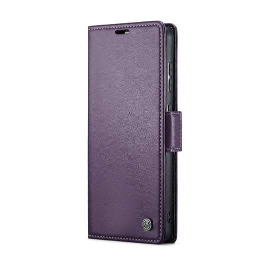For Samsung Galaxy A35 5G CaseMe 023 Butterfly Buckle Litchi Texture RFID Anti-theft Leather Phone Case(Pearly Purple) by CaseMe