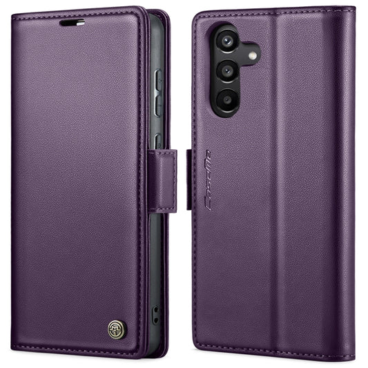 For Samsung Galaxy A35 5G CaseMe 023 Butterfly Buckle Litchi Texture RFID Anti-theft Leather Phone Case(Pearly Purple) by CaseMe