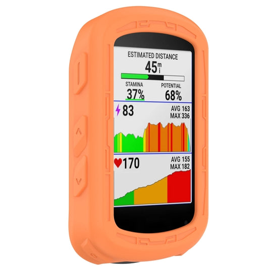 For Garmin Edge 840 / Edge 540 Stopwatch Armor Silicone Protective Case(Orange) - Watch Cases by buy2fix | Online Shopping UK | buy2fix