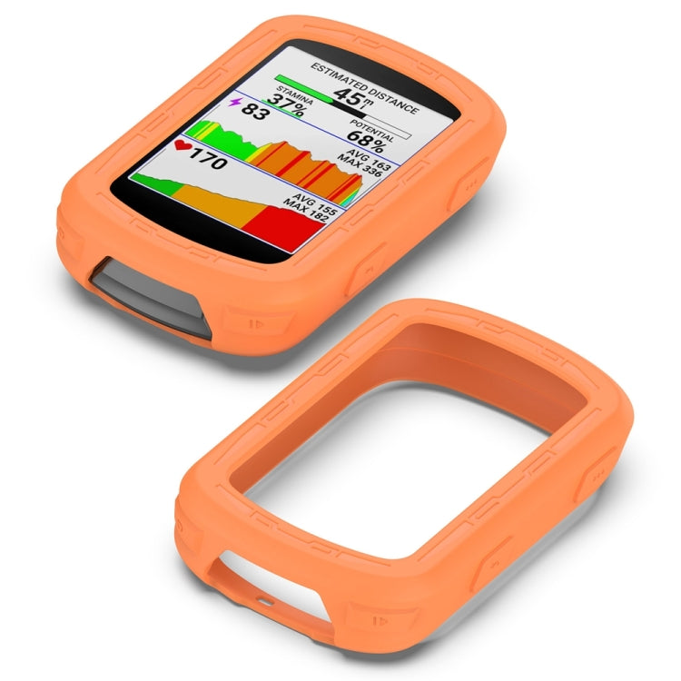For Garmin Edge 840 / Edge 540 Stopwatch Armor Silicone Protective Case(Orange) - Watch Cases by buy2fix | Online Shopping UK | buy2fix