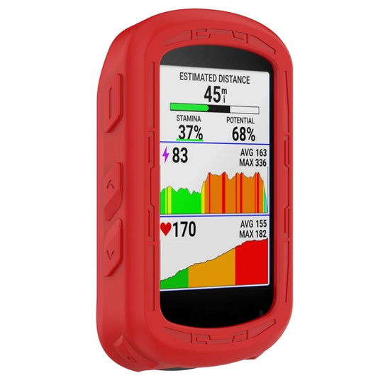 For Garmin Edge 840 / Edge 540 Stopwatch Armor Silicone Protective Case(Red) - Watch Cases by buy2fix | Online Shopping UK | buy2fix