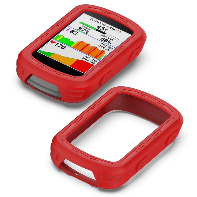 For Garmin Edge 840 / Edge 540 Stopwatch Armor Silicone Protective Case(Red) - Watch Cases by buy2fix | Online Shopping UK | buy2fix