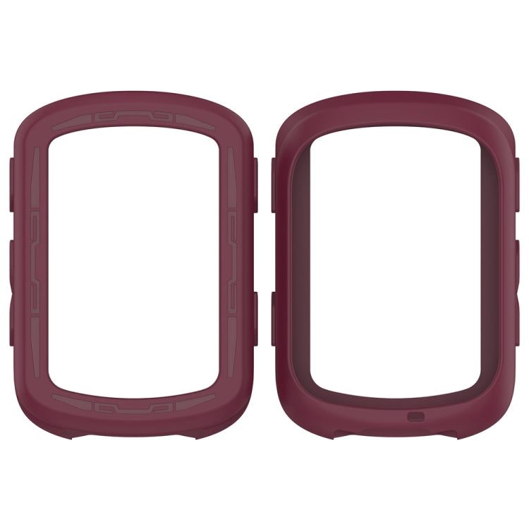 For Garmin Edge 840 / Edge 540 Stopwatch Armor Silicone Protective Case(Wine Red) - Watch Cases by buy2fix | Online Shopping UK | buy2fix