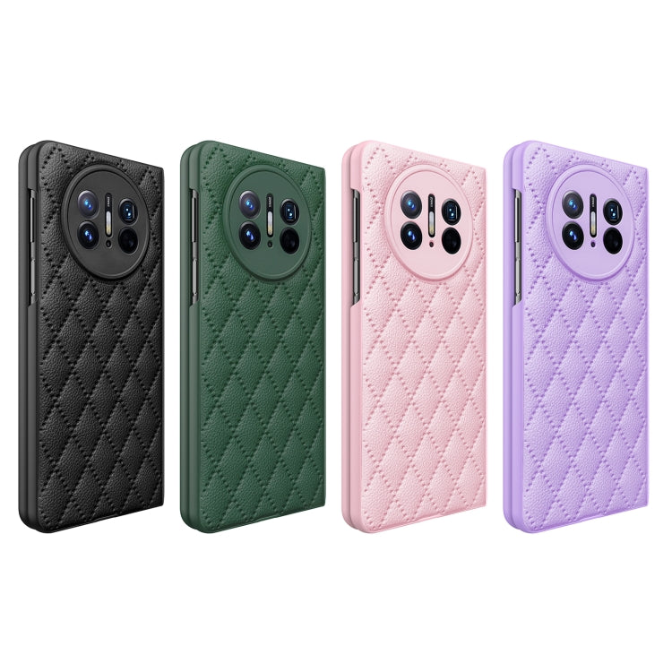 For Huawei Mate X3 Diamond Lattice Integrated Leather Phone Case(Pink) - Huawei Cases by buy2fix | Online Shopping UK | buy2fix