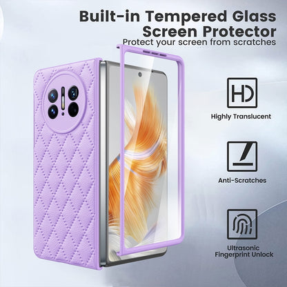 For Huawei Mate X3 Diamond Lattice Integrated Leather Phone Case(Pink) - Huawei Cases by buy2fix | Online Shopping UK | buy2fix