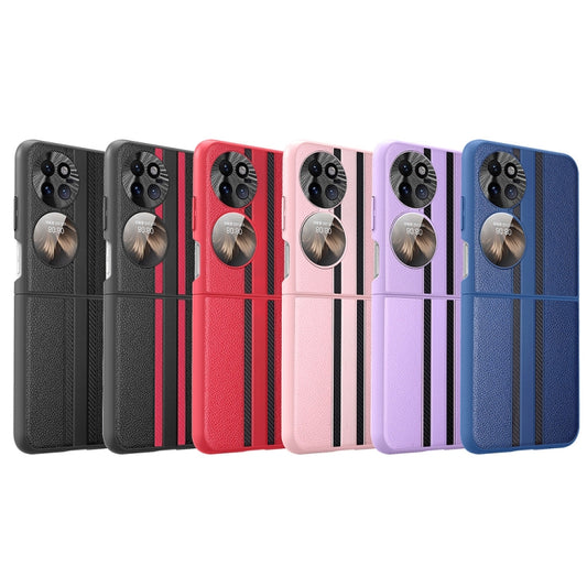 For Huawei P50 Pocket  Litchi Texture PU Shockproof Phone Case(Black) - Huawei Cases by buy2fix | Online Shopping UK | buy2fix