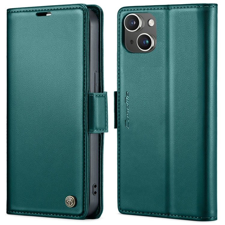For iPhone 13 CaseMe 023 Butterfly Buckle Litchi Texture RFID Anti-theft Leather Phone Case(Pearly Blue) - iPhone 13 Cases by CaseMe | Online Shopping UK | buy2fix