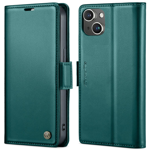 For iPhone 13 CaseMe 023 Butterfly Buckle Litchi Texture RFID Anti-theft Leather Phone Case(Pearly Blue) - iPhone 13 Cases by CaseMe | Online Shopping UK | buy2fix