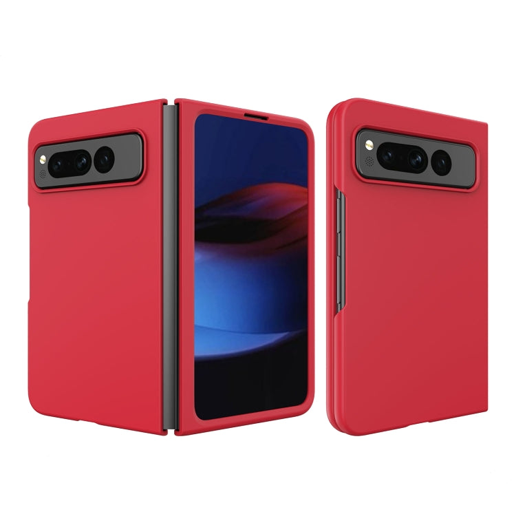 For Google Pixel Fold Oil-sprayed Integrated Phone Case(Red) by buy2fix