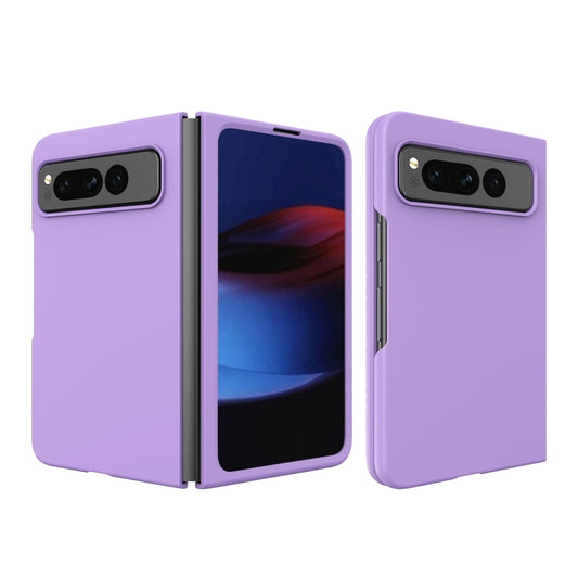 For Google Pixel Fold Oil-sprayed Integrated Phone Case(Purple) by buy2fix