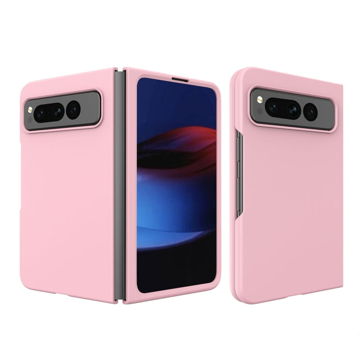 For Google Pixel Fold Oil-sprayed Integrated Phone Case(Pink) by buy2fix