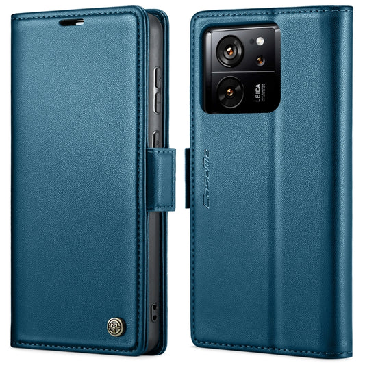 For Xiaomi 13T/13T Pro CaseMe 023 Butterfly Buckle Litchi Texture RFID Anti-theft Leather Phone Case(Blue) - Xiaomi Cases by CaseMe | Online Shopping UK | buy2fix