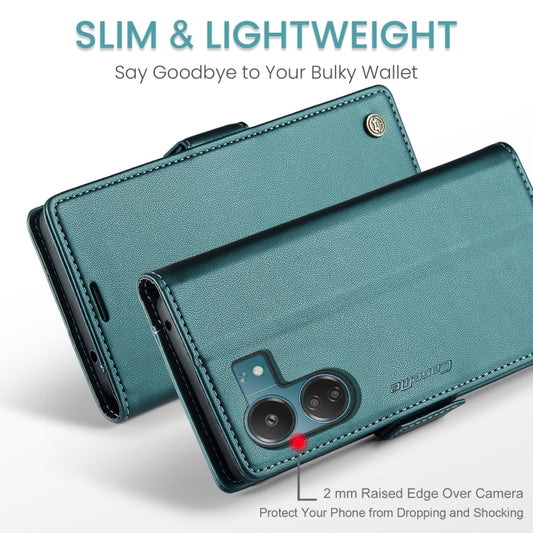 For Xiaomi Redmi 13C 4G / 13C 5G CaseMe 023 Butterfly Buckle Litchi Texture RFID Anti-theft Leather Phone Case(Pearly Blue) - Xiaomi Cases by CaseMe | Online Shopping UK | buy2fix