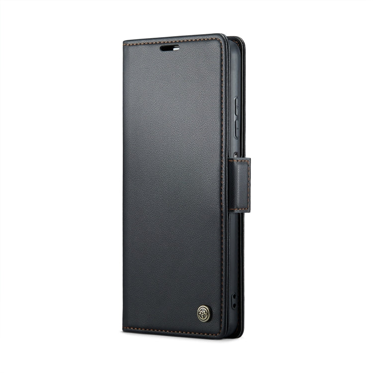 For Xiaomi Redmi Note 13 5G CaseMe 023 Butterfly Buckle Litchi Texture RFID Anti-theft Leather Phone Case(Black) - Xiaomi Cases by CaseMe | Online Shopping UK | buy2fix