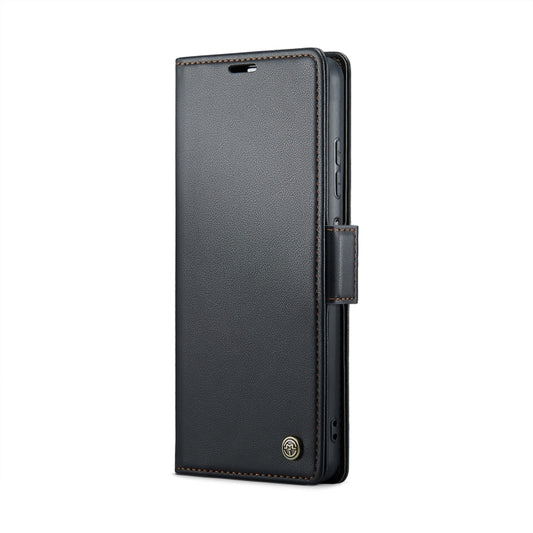 For Xiaomi Redmi Note 13 5G CaseMe 023 Butterfly Buckle Litchi Texture RFID Anti-theft Leather Phone Case(Black) - Xiaomi Cases by CaseMe | Online Shopping UK | buy2fix