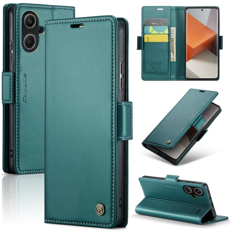 For Xiaomi Redmi Note 13 Pro+ 5G CaseMe 023 Butterfly Buckle Litchi Texture RFID Anti-theft Leather Phone Case(Pearly Blue) - Xiaomi Cases by CaseMe | Online Shopping UK | buy2fix
