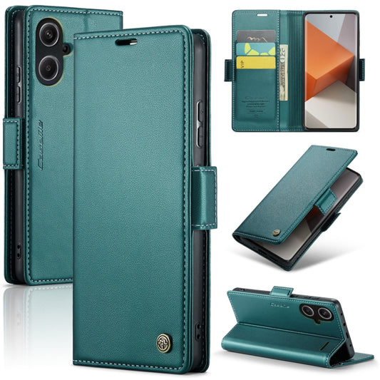 For Xiaomi Redmi Note 13 Pro+ 5G CaseMe 023 Butterfly Buckle Litchi Texture RFID Anti-theft Leather Phone Case(Pearly Blue) - Xiaomi Cases by CaseMe | Online Shopping UK | buy2fix
