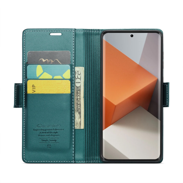 For Xiaomi Redmi Note 13 Pro+ 5G CaseMe 023 Butterfly Buckle Litchi Texture RFID Anti-theft Leather Phone Case(Pearly Blue) - Xiaomi Cases by CaseMe | Online Shopping UK | buy2fix