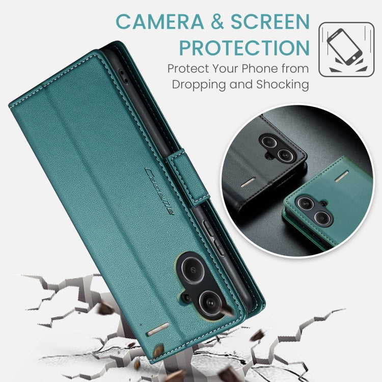 For Xiaomi Redmi Note 13 Pro+ 5G CaseMe 023 Butterfly Buckle Litchi Texture RFID Anti-theft Leather Phone Case(Pearly Blue) - Xiaomi Cases by CaseMe | Online Shopping UK | buy2fix