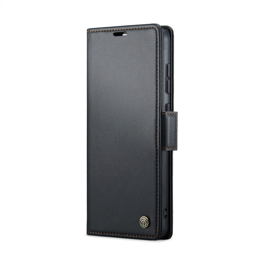 For Xiaomi Poco X6 Pro 5G/Redmi K70E 5G CaseMe 023 Butterfly Buckle Litchi Texture RFID Anti-theft Leather Phone Case(Black) - Xiaomi Cases by CaseMe | Online Shopping UK | buy2fix