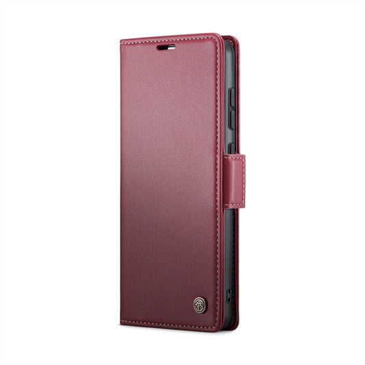 For Xiaomi Poco X6 Pro 5G/Redmi K70E 5G CaseMe 023 Butterfly Buckle Litchi Texture RFID Anti-theft Leather Phone Case(Wine Red) - Xiaomi Cases by CaseMe | Online Shopping UK | buy2fix