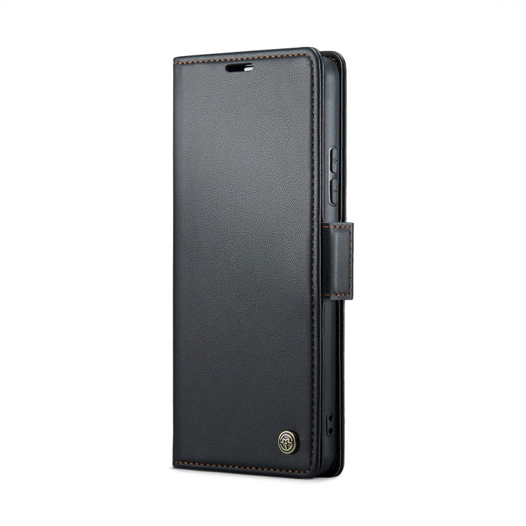 For Xiaomi Redmi Note 13 Pro 4G CaseMe 023 Butterfly Buckle Litchi Texture RFID Anti-theft Leather Phone Case(Black) - Xiaomi Cases by CaseMe | Online Shopping UK | buy2fix