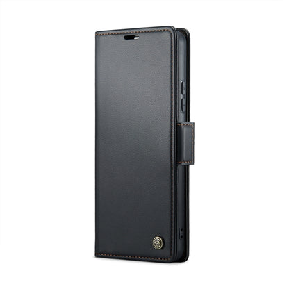 For Xiaomi Redmi Note 13 Pro 4G CaseMe 023 Butterfly Buckle Litchi Texture RFID Anti-theft Leather Phone Case(Black) - Xiaomi Cases by CaseMe | Online Shopping UK | buy2fix