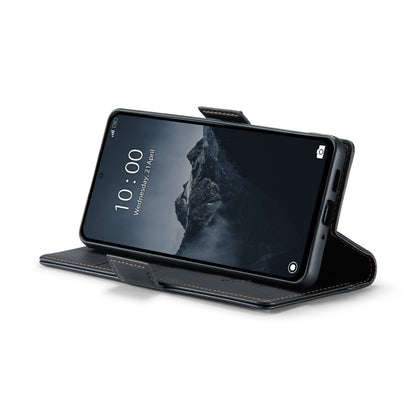 For Xiaomi Redmi Note 13 Pro 4G CaseMe 023 Butterfly Buckle Litchi Texture RFID Anti-theft Leather Phone Case(Black) - Xiaomi Cases by CaseMe | Online Shopping UK | buy2fix