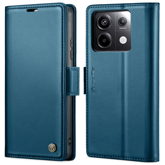 For Xiaomi Redmi Note 13 Pro 4G CaseMe 023 Butterfly Buckle Litchi Texture RFID Anti-theft Leather Phone Case(Blue) - Xiaomi Cases by CaseMe | Online Shopping UK | buy2fix