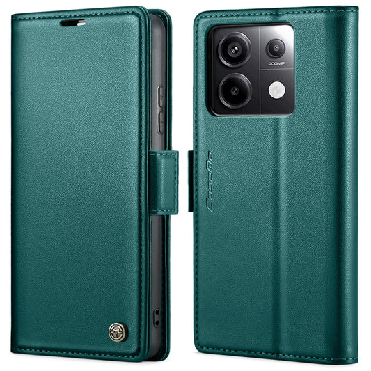 For Xiaomi Redmi Note 13 Pro 4G CaseMe 023 Butterfly Buckle Litchi Texture RFID Anti-theft Leather Phone Case(Pearly Blue) - Xiaomi Cases by CaseMe | Online Shopping UK | buy2fix