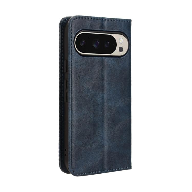 For Google Pixel 10 Pro XL Magnetic Buckle Retro Texture Leather Phone Case(Blue) - Google Cases by buy2fix | Online Shopping UK | buy2fix