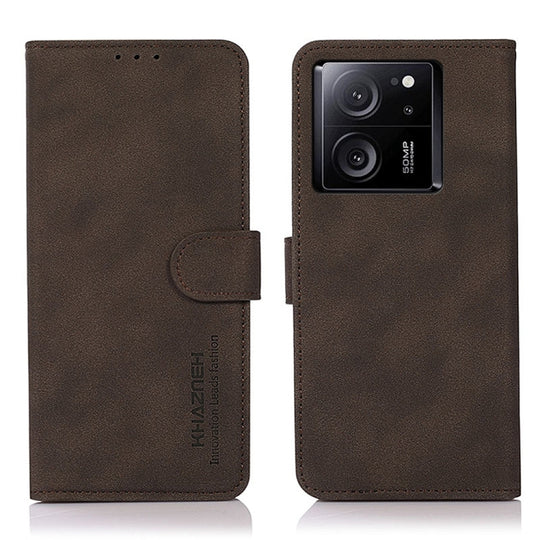 For Xiaomi 13T / Redmi K60 Ultra KHAZNEH Matte Texture Leather Phone Case(Brown)