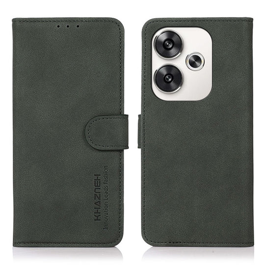 For Xiaomi Poco F6 / Redmi Turbo 3 KHAZNEH Matte Texture Leather Phone Case(Green)