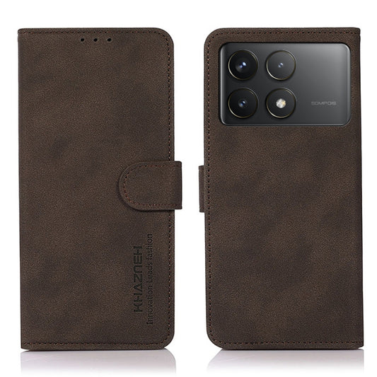For Xiaomi Redmi K70 5G / K70 Pro 5G KHAZNEH Matte Texture Leather Phone Case(Brown) - Xiaomi Cases by buy2fix | Online Shopping UK | buy2fix