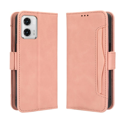 For Motorola Moto G 5G 2023 Skin Feel Calf Texture Card Slots Leather Phone Case(Pink) by buy2fix