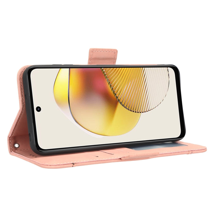 For Motorola Moto G 5G 2023 Skin Feel Calf Texture Card Slots Leather Phone Case(Pink) by buy2fix