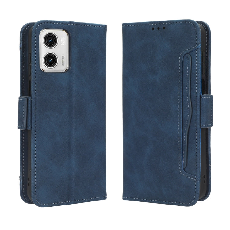 For Motorola Moto G 5G 2023 Skin Feel Calf Texture Card Slots Leather Phone Case(Blue) by buy2fix