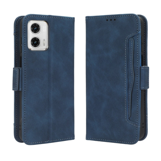 For Motorola Moto G 5G 2023 Skin Feel Calf Texture Card Slots Leather Phone Case(Blue) by buy2fix