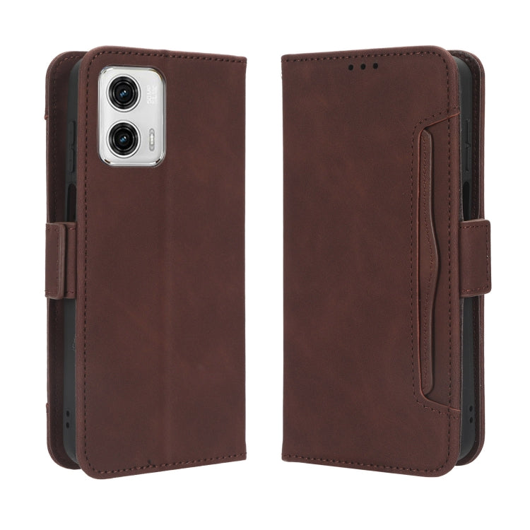 For Motorola Moto G 5G 2023 Skin Feel Calf Texture Card Slots Leather Phone Case(Brown) by buy2fix