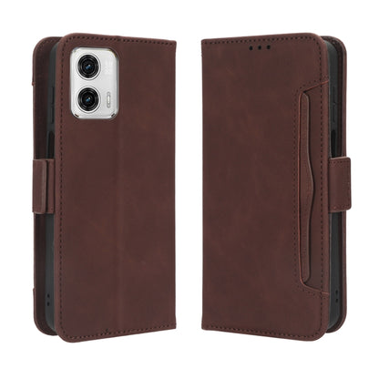 For Motorola Moto G 5G 2023 Skin Feel Calf Texture Card Slots Leather Phone Case(Brown) by buy2fix