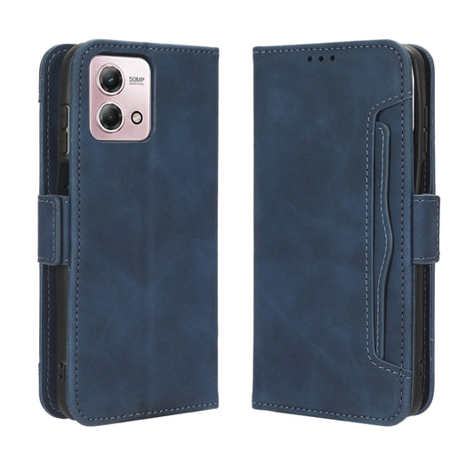 For Motorola Moto G Stylus 5G 2023 Skin Feel Calf Texture Card Slots Leather Phone Case(Blue) by buy2fix
