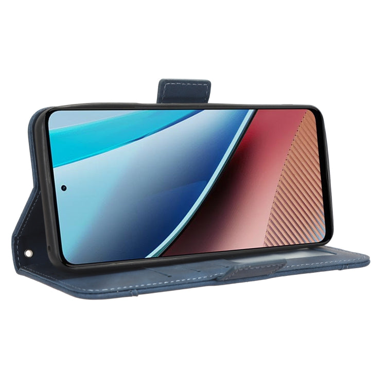 For Motorola Moto G Stylus 5G 2023 Skin Feel Calf Texture Card Slots Leather Phone Case(Blue) by buy2fix