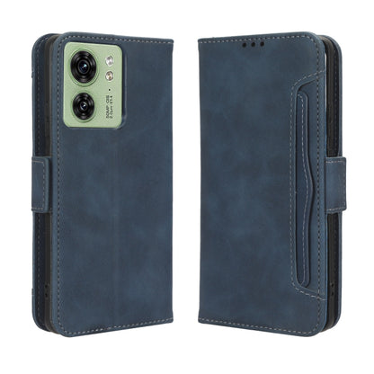 For Motorola Edge 40 Skin Feel Calf Texture Card Slots Leather Phone Case(Blue) by buy2fix