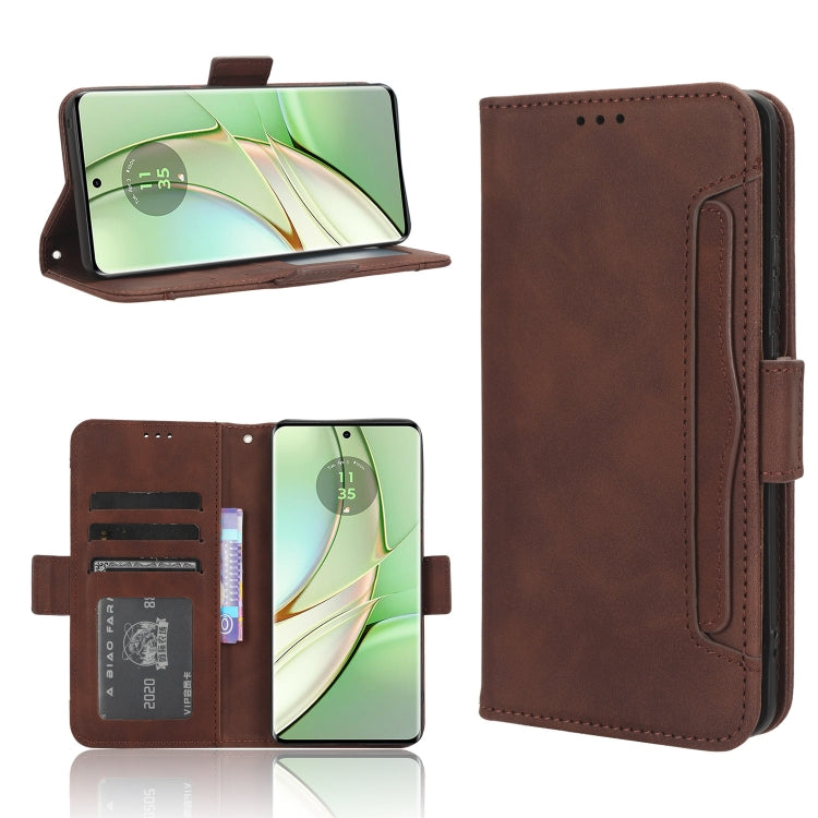 For Motorola Edge 40 Skin Feel Calf Texture Card Slots Leather Phone Case(Brown) by buy2fix