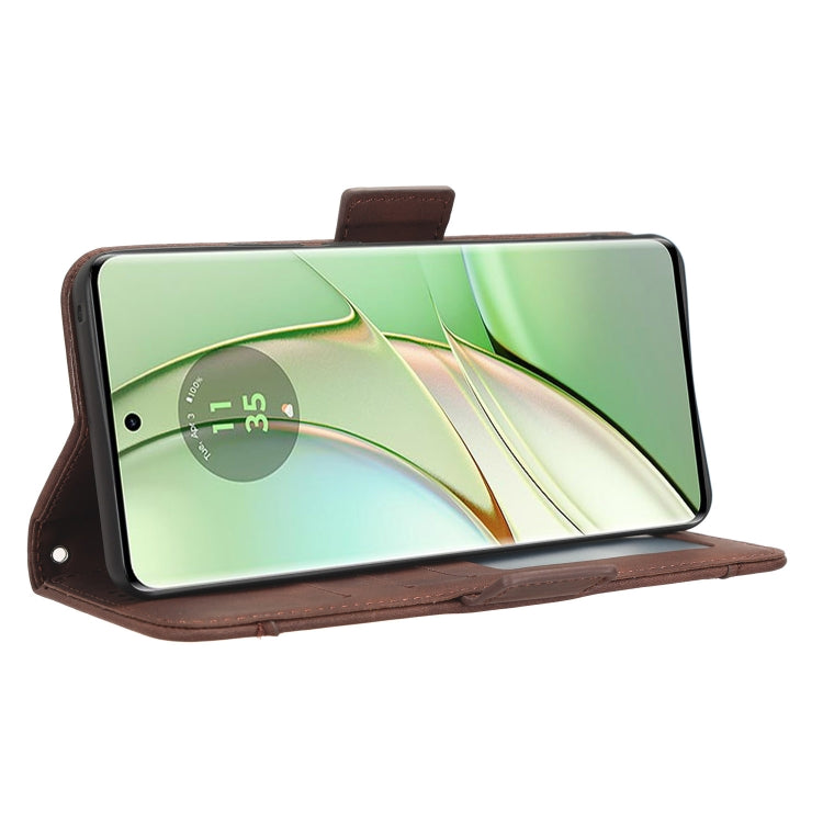 For Motorola Edge 40 Skin Feel Calf Texture Card Slots Leather Phone Case(Brown) by buy2fix