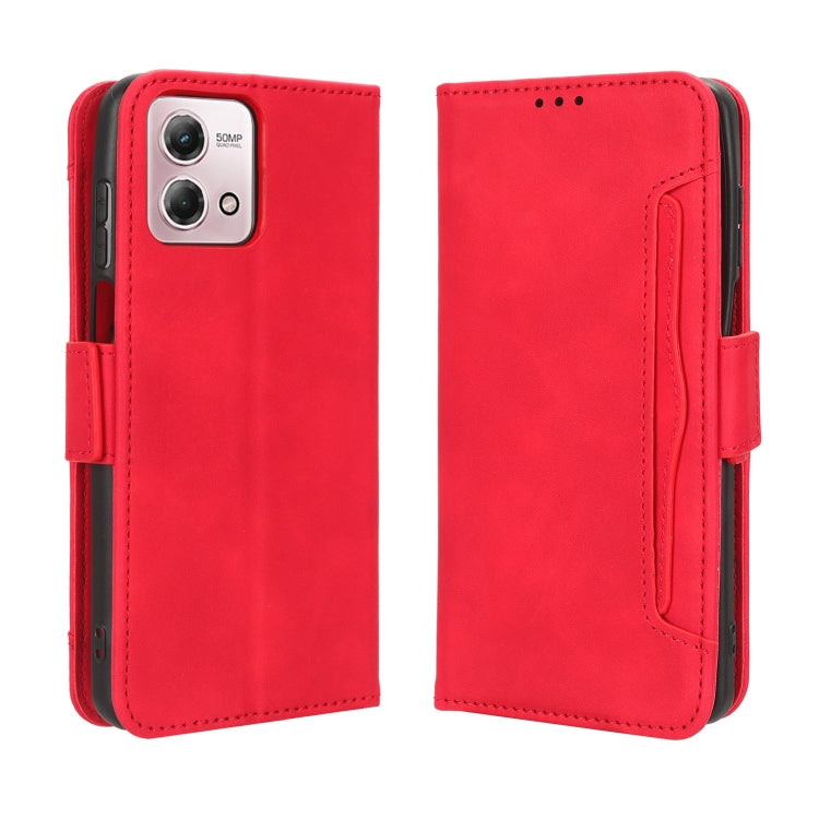 For Motorola Moto G Stylus 4G 2023 Skin Feel Calf Texture Card Slots Leather Phone Case(Red) by buy2fix
