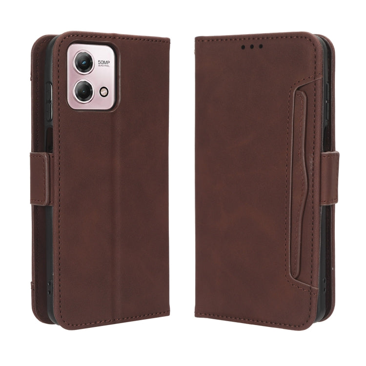 For Motorola Moto G Stylus 4G 2023 Skin Feel Calf Texture Card Slots Leather Phone Case(Brown) by buy2fix